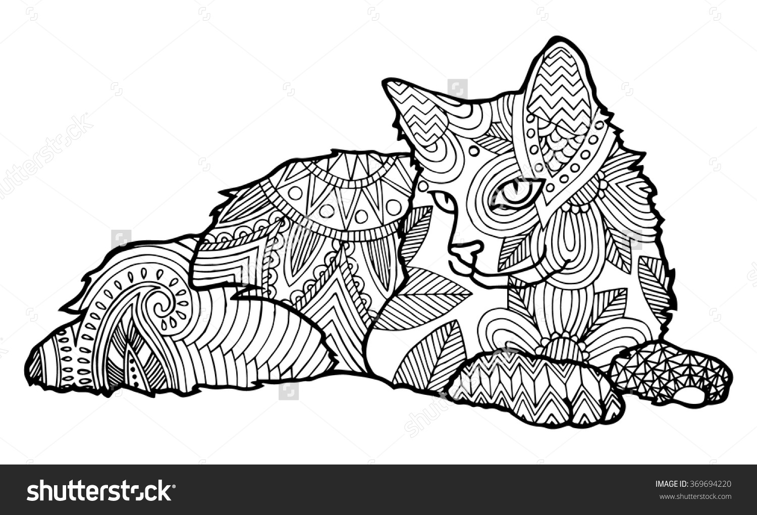 Cat Coloring Pages For Adults Part 4